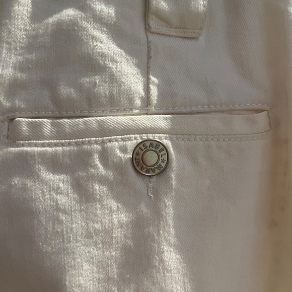 ISABEL MARANT NUBAIA  JEANS - WHITE, SIZE 36 - Picture 7 of 8